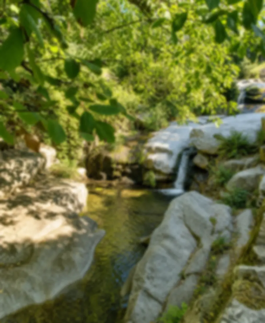 Piscina natural con rocas y vegetación cerca de Los Molinillos